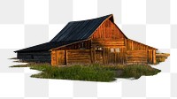PNG view of house in countryside, collage element, transparent background