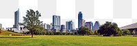 Cityscape png border sticker, transparent background