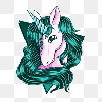 Unicorn png sticker, transparent background
