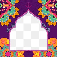 Png Diwali festival rangoli Indian transparent frame