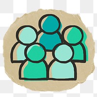 People gathering png sticker, transparent background