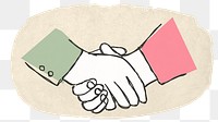 Business handshake png sticker, transparent background