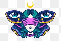 Mystic eye png sticker, transparent background