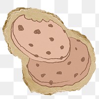 Cookies doodle png sticker, transparent background