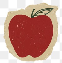 Apple doodle png sticker, transparent background