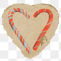 Candy canes png sticker, transparent background