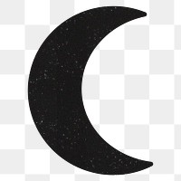 Black moon png sticker, transparent background