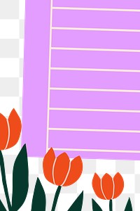 Tulip flowers png sticker, transparent background