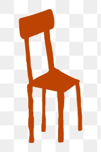 Chair png sticker, furniture doodle, transparent background