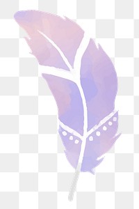 Pastel bohemian style feather png