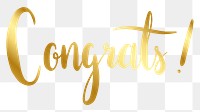 Congrats! png word sticker typography, transparent background