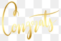 Congrats png word sticker typography, transparent background