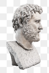 Antoninus Pius png sticker, Roman  sculpture transparent background