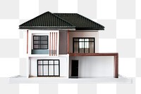 House model png sticker, real estate cut out, transparent background