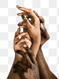 Equal rights png hand sticker, transparent background