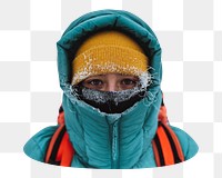 Woman mountaineer png sticker, outdoor travel image, transparent background