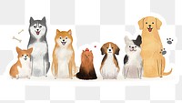 Cute pet png sticker, animal illustration, transparent background