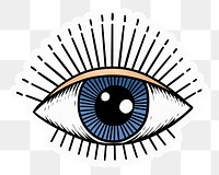 Evil eye png sticker, Greek, cartoon illustration, transparent background