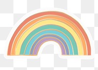 Cute rainbow png sticker, drawing illustration, transparent background