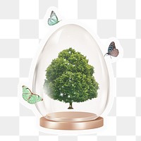 Nature aesthetic dome png sticker, transparent background