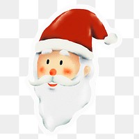 Santa Claus png sticker, winter holidays illustration, transparent background
