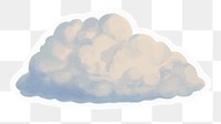 Cloud png sticker, semi real digital paint design, transparent background