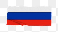 Russia's flag png sticker, washi tape design, transparent background