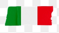 Italy's flag png sticker, washi tape design, transparent background