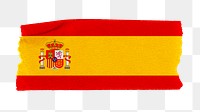 Spain's flag png sticker, washi tape design, transparent background