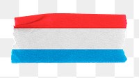 Luxembourg flag png sticker, washi tape design, transparent background
