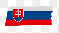 Slovakia's flag png sticker, washi tape design, transparent background