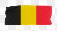 Belgium's flag png sticker, washi tape design, transparent background