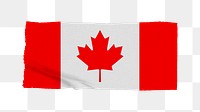 Canada's flag png sticker, washi tape design, transparent background