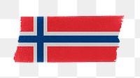 Norway's flag png sticker, washi tape design, transparent background