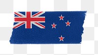 New Zealand's flag png sticker, washi tape design, transparent background