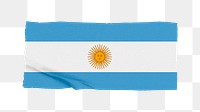 Argentina's flag png sticker, washi tape design, transparent background