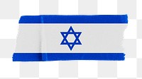 Israel's flag png sticker, washi tape design, transparent background