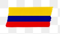 Columbia's flag png sticker, washi tape design, transparent background