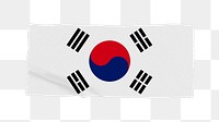 Korea's flag png sticker, washi tape design, transparent background