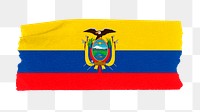Ecuadorian flag png sticker, washi tape design, transparent background