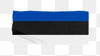 Estonian flag png sticker, washi tape design, transparent background