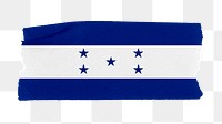 Honduran flag png sticker, washi tape design, transparent background