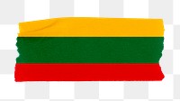 Lithuania's flag png sticker, washi tape design, transparent background