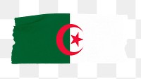 Algeria's flag png sticker, washi tape design, transparent background