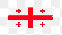 Georgia's flag png sticker, washi tape design, transparent background