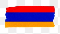 Armenia's flag png sticker, washi tape design, transparent background