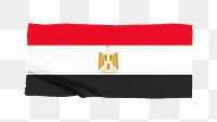 Egypt's flag png sticker, washi tape design, transparent background