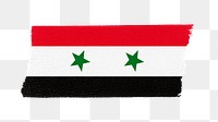 Syria's flag png sticker, washi tape design, transparent background