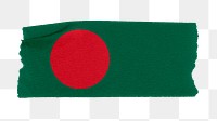 Bangladesh's flag png sticker, washi tape design, transparent background