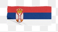 Serbia's flag png sticker, washi tape design, transparent background